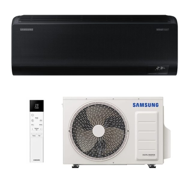 Samsung WindFree Avant S Black 3.5/4.0 kW Bevėjis sieninis šilumos siurblys su Wi-Fi