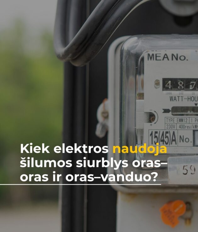Kiek elektros suvartoja šilumos siurblys