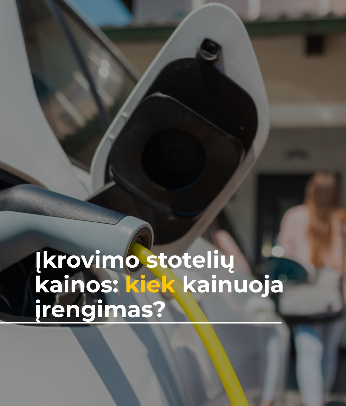 elektromobilių įkrovimo stotelių kainos